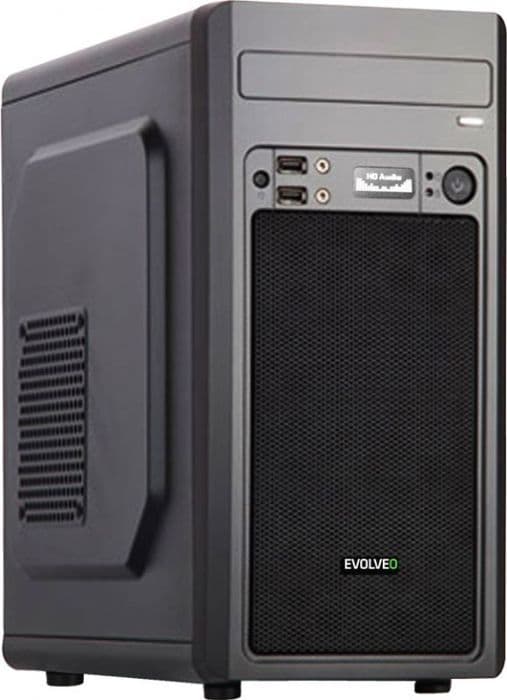 PC-chassi - Evolveo - CAEM2 - Mikrotorn - Svart - 7 utbyggnadsplatser