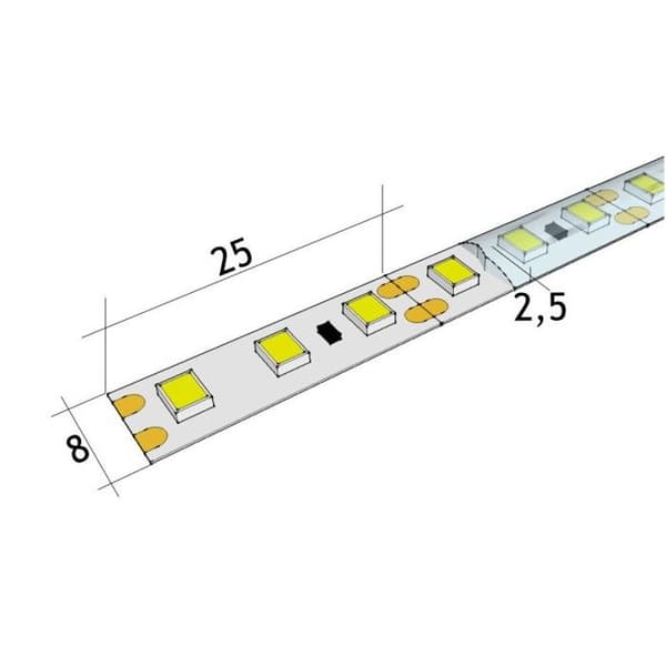 LED-stripe - Hög Kvalitet - 12V - 6000K - 5 Meter - SMD2835 - IP65 - Utomhus