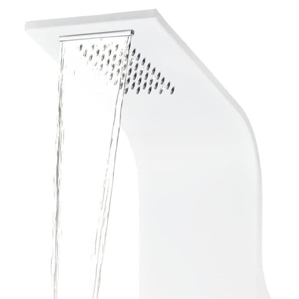 vidaXL Duschpanel Aluminium 20x44x130 cm Vit 142995