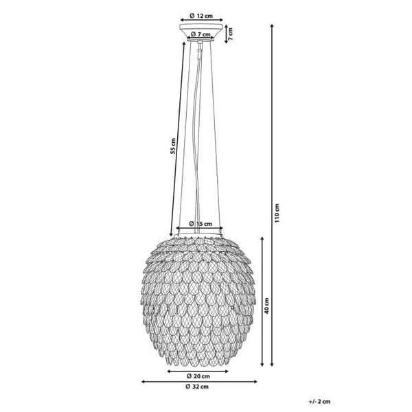 Silverhängande lampa SAUER
