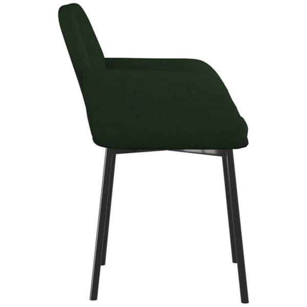 vidaXL Matstolar 2 st Mörkgrön sammet 344703