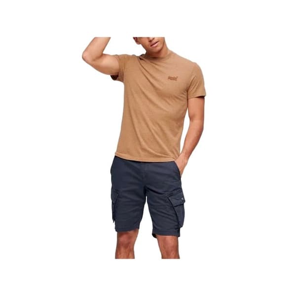 T-shirt Superdry Herr Essential Brun Bomull