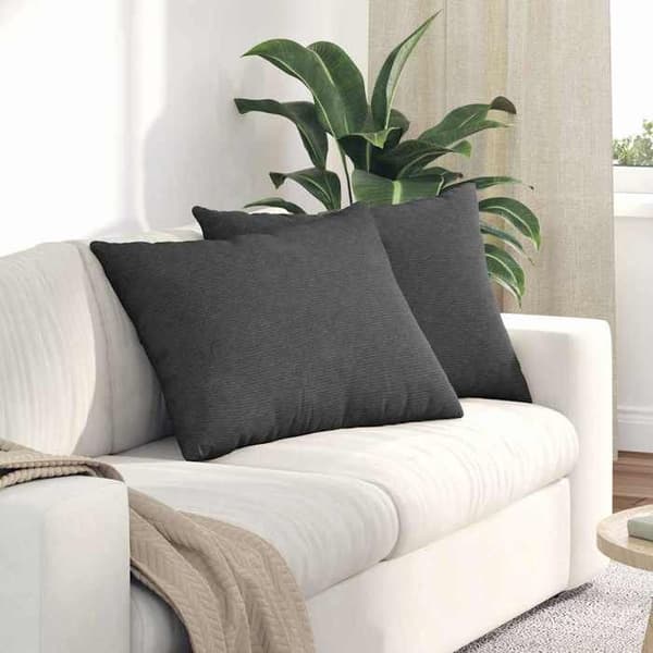 vidaXL Soffkuddar 2 st Mörkgrå 70 x 50 cm 42013775
