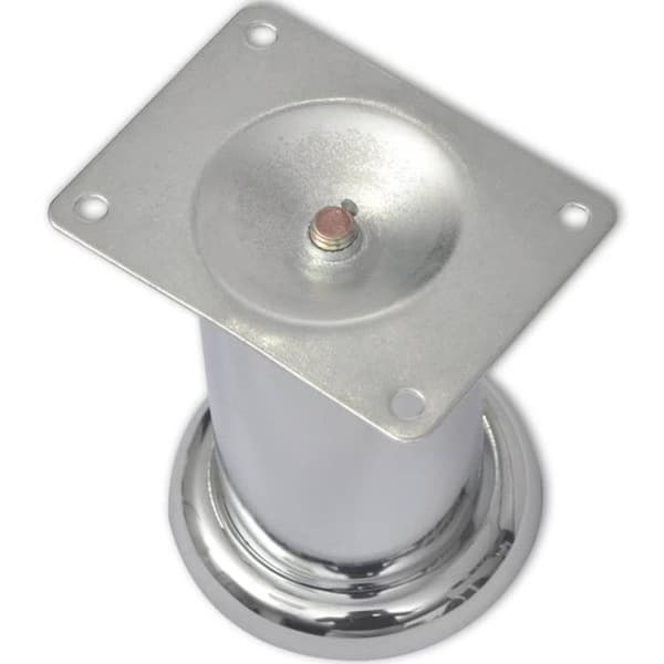 vidaXL Runda Soffben 4 st Krom 60 mm