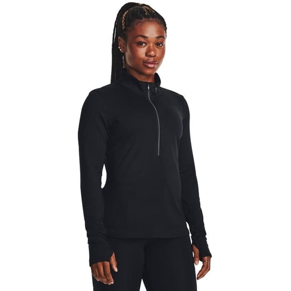 Sweatshirt 1/2 zip dam - UNDER ARMOUR - Qualifier - Stretchmaterial mot noppor - Tumhål - Sidoficka