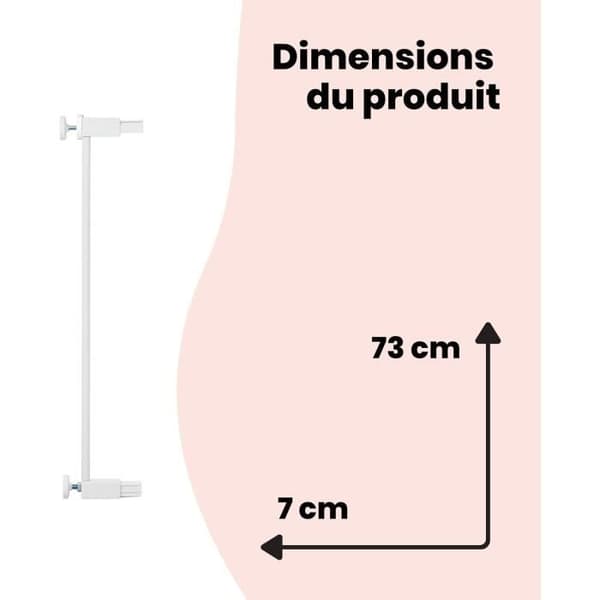 SAFETY 1ST Skyddsgrindsförlängning 7 cm Vitmetall