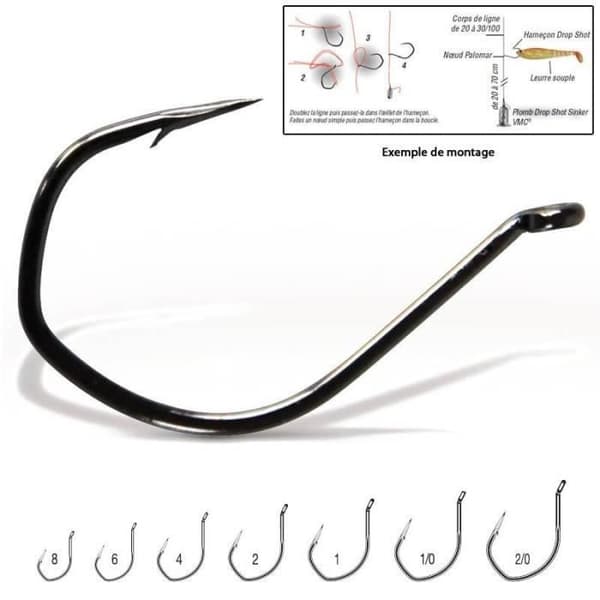 VMC Drop Shot Super Light 7119 rovdjurskrok - Svart