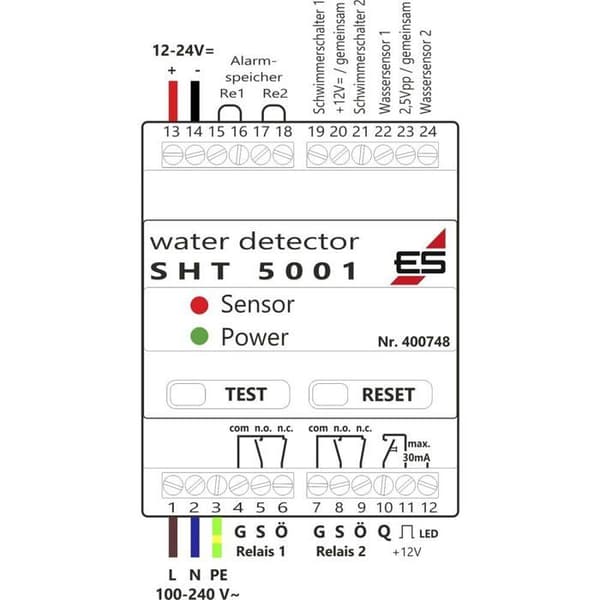 Schabus 400748 SHT 5001 Vattensensor med strömförsörjning