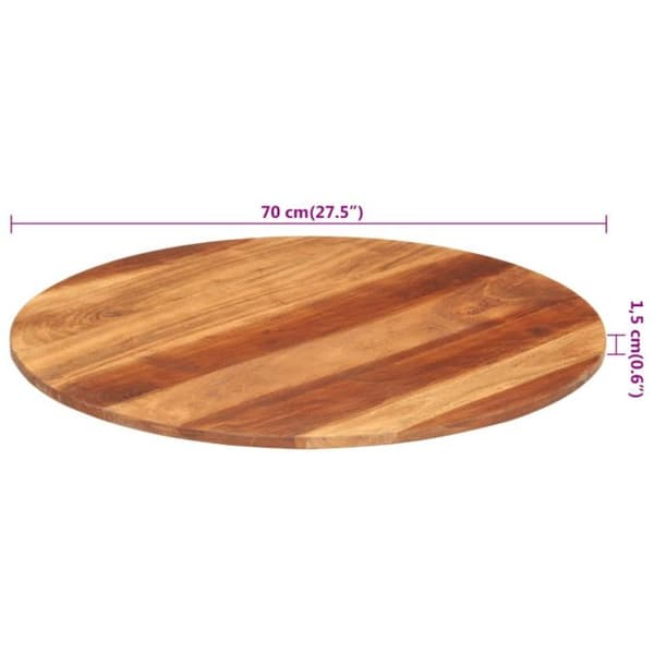 Ett solid träbord ovan 15-16 mm 70 cm