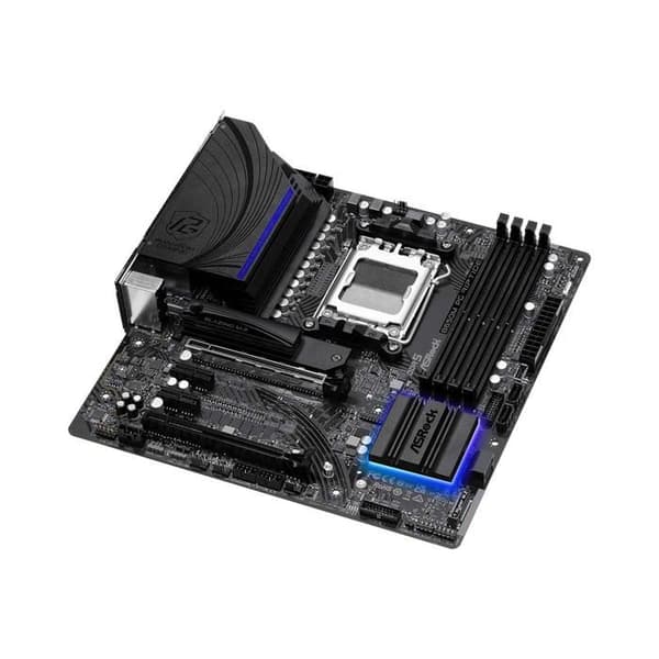 Moderkort - ASRock - B650M PG Riptide - Vit - 4 minnesplatser - 128 GB maxkapacitet