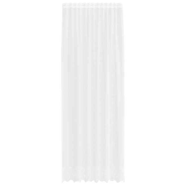 vidaXL Blommig Spetsgardin Vit 280 x 150 cm Polyester 4107876