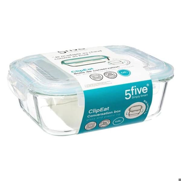 Förvaringslåda glas "Clipeat" 2,26L - 5 five simply smart