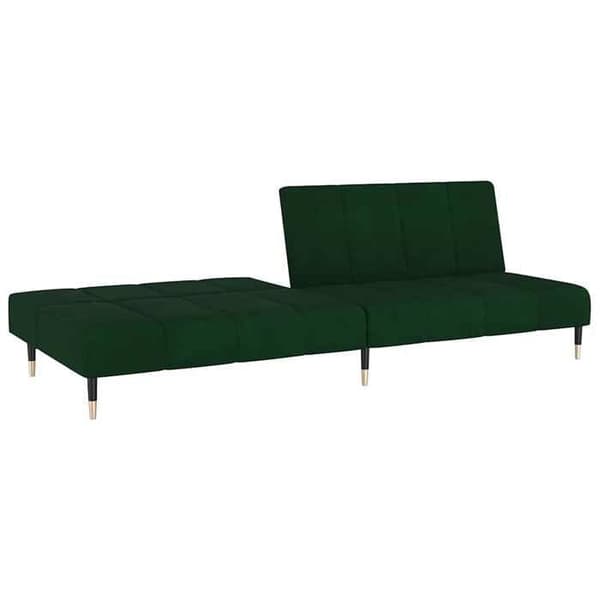 vidaXL 2-sits bäddsoffa Mörkgrön sammet 375876