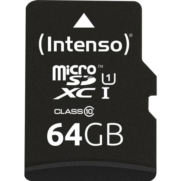 INTENSO 3423490 UHS-minneskort - 64 GB - MicroSDXC - UHS Class 1 / Class10