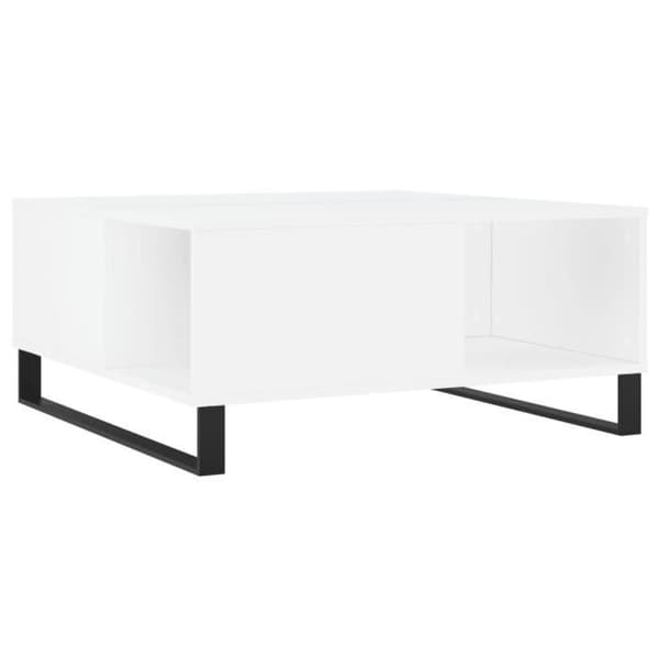 vidaXL Soffbord Vit 80x80x36,5 cm Konstruerat trä 830788