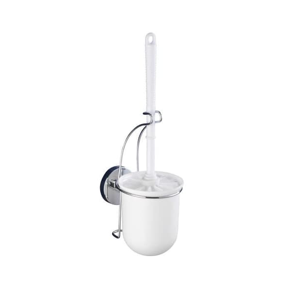 Toalettborste set - GENERISK - Sugstödsfäste - Rostfritt stål - Frostat glas - Grå