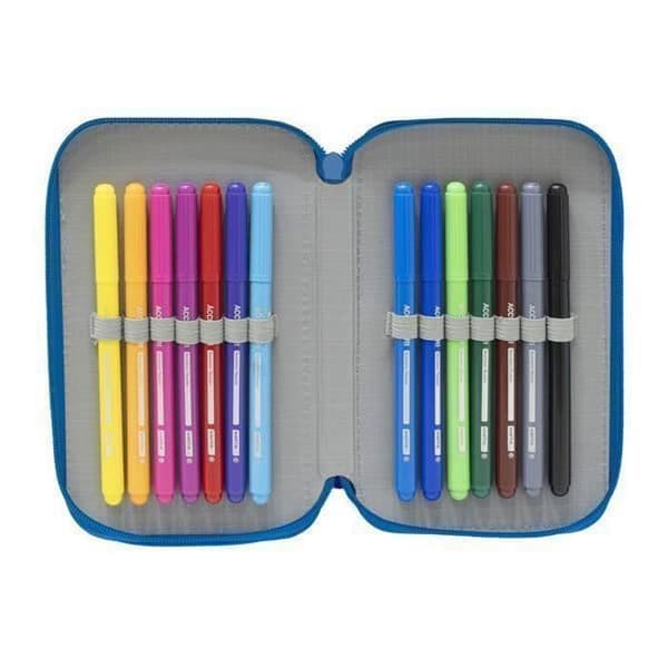 Pencil case - R. C. Deportivo de La Coruña - Blå Vit - 28 st - Polyester - Barn