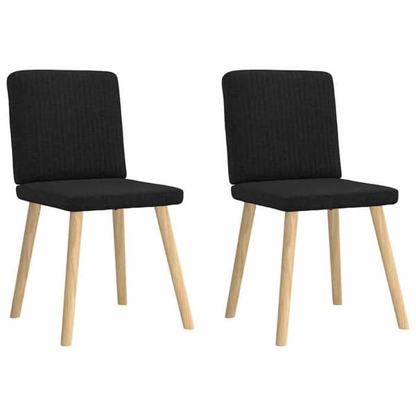 vidaXL Matstolar set om 2 svart tyg 4101199