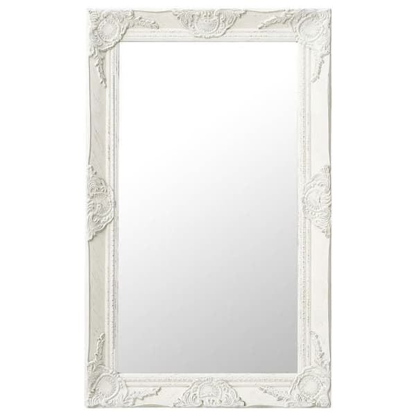 vidaXL Barockstil Väggspegel 50x80 cm Vit 320320