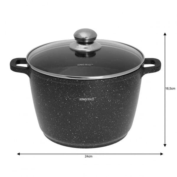 Marmite - KINGHOFF - KH-1598 - Täckning - Marmorbeläggning - 6,2L - 24cm