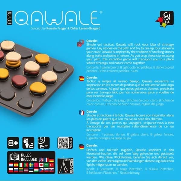 Sällskapsspel - GIGAMIC - Qawale Mini - Miniatyrversion - 2 spelare - Resformat