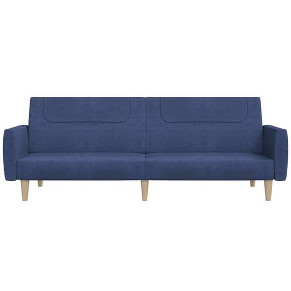 vidaXL 2-sits bäddsoffa blått tyg 375788