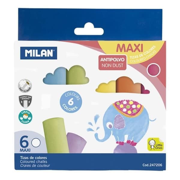 Milano 247206Förpackning med 6 kritor