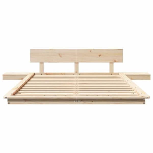 vidaXL Sängram Brun 140 x 190 cm trä 872404
