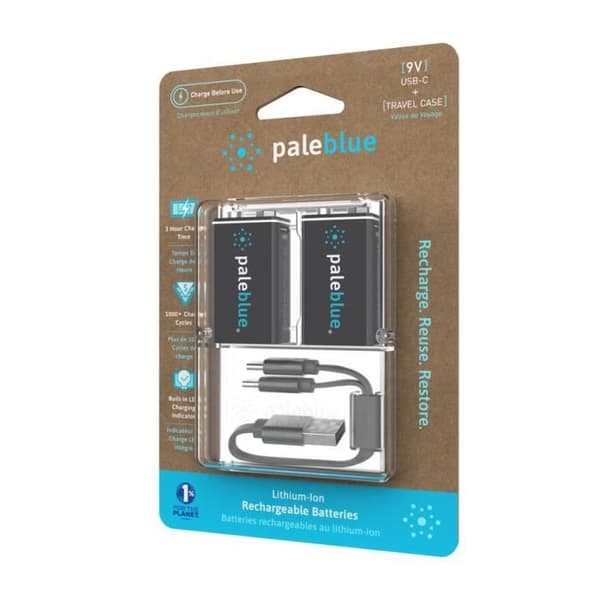 USB-C Laddningsbara Batterier PALEBLUE 9V 6LR61 6HR61