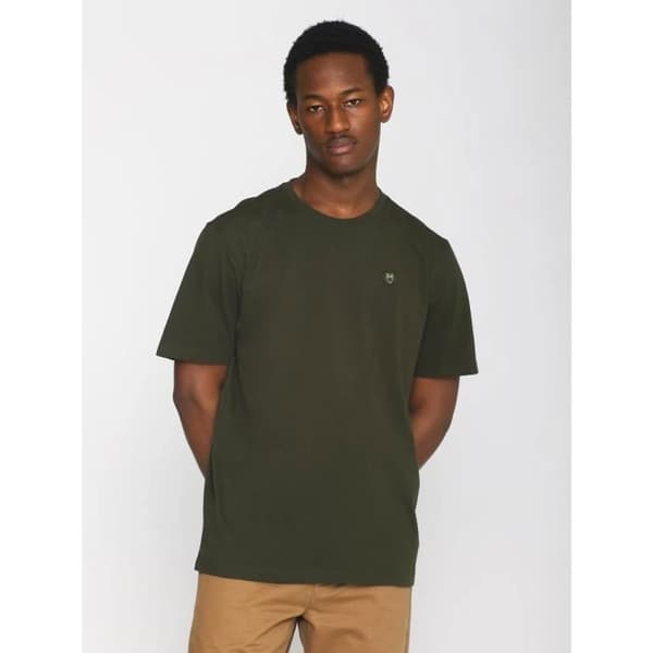 T-shirt med badge KnowledgeCotton Apparel Loke