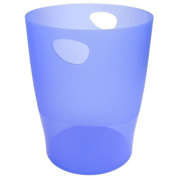 EXACOMPTA Bin - 26 x 26 x 33,5 mm - Punchy Ice Blue Translucent Polypropylene