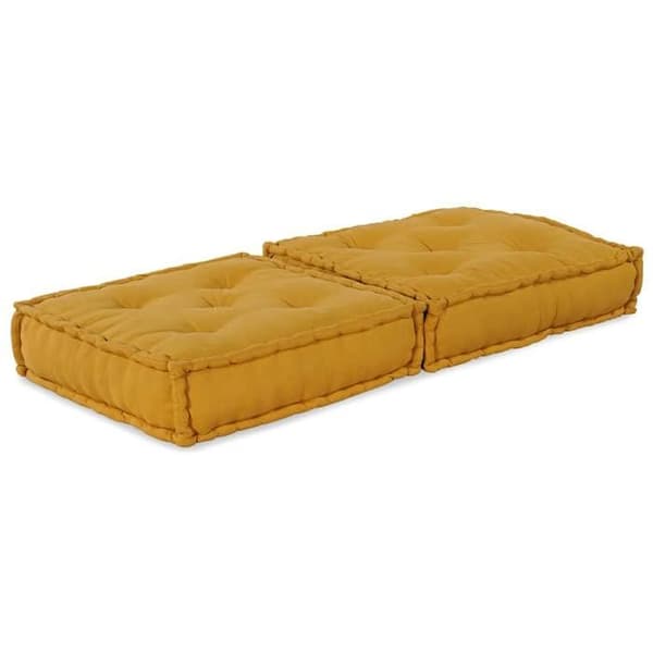 vidaXL Modulsoffa gul 70x70x36 tyg 4019039