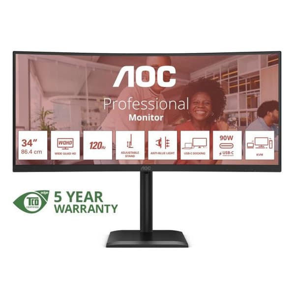 Skärm PC - AOC - CU34E4CV - 3440 x 1440 - LCD - VA