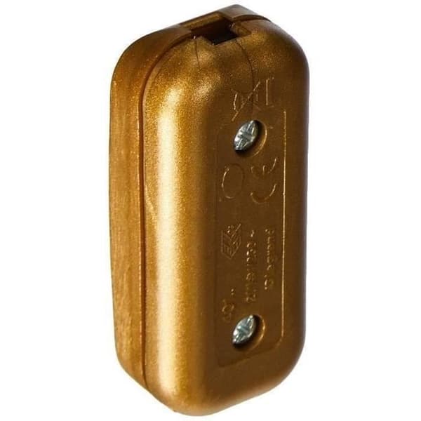 Lampbrytare - 2 A - gammalt guld