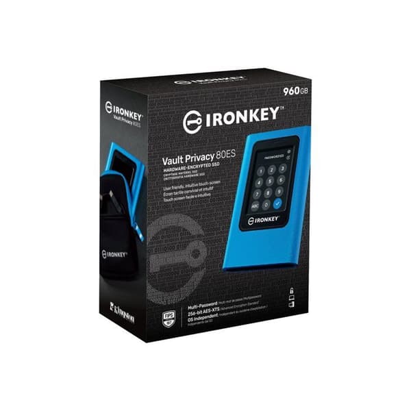 KINGSONG IronKey Vault Privacy 80 960 GB extern hårddisk - USB-C™ blå
