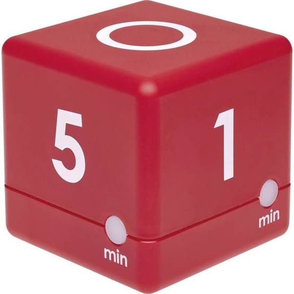 Timer - TFA DOSTMANN - Timer Cube - Röd - Digital - 4 tider (1/2/3/5 min)