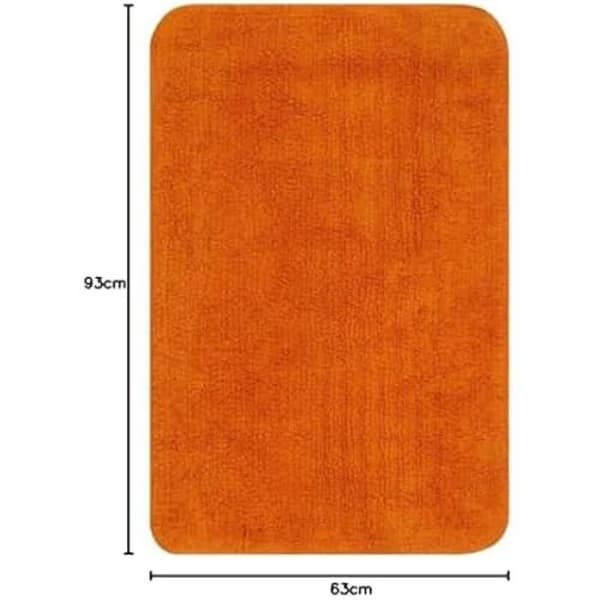 Badrumsmatta - VIDAXL - Orange - 100% Bomull - Antihalk - Lätt att underhålla