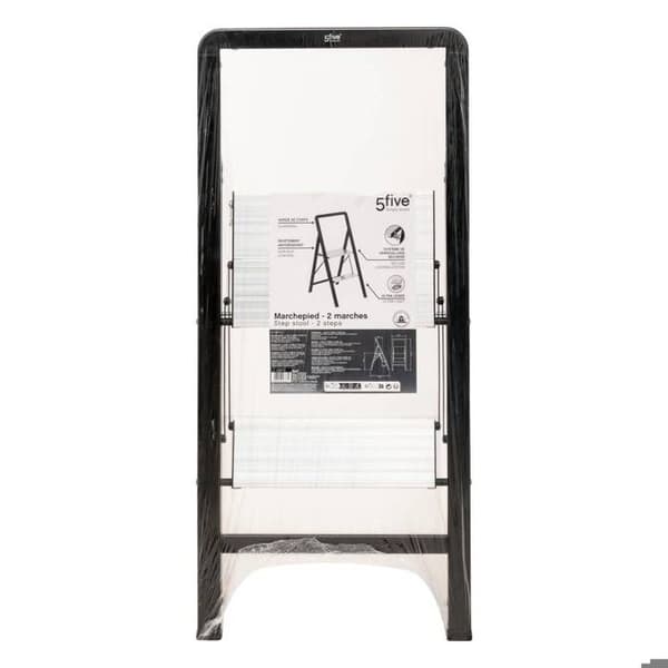 Grå aluminiumstege 2 steg H83cm - 5 five simply smart