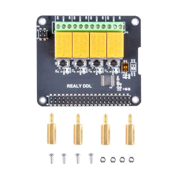 Hatt 52Pi 4 reläer för Raspberry Pi