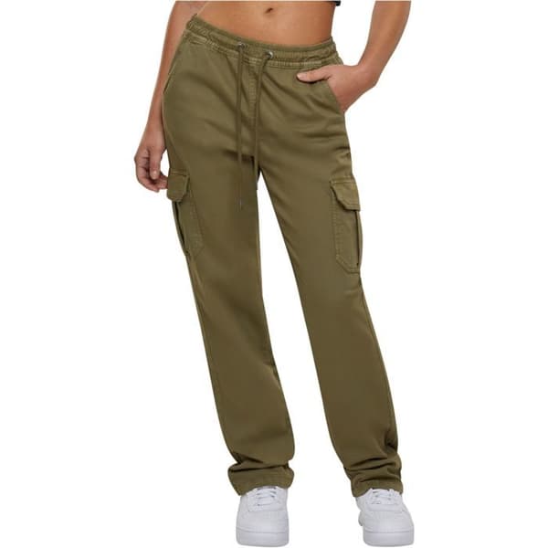 Urban Classics Dam - Hög Midja Twill Cargo Byxor