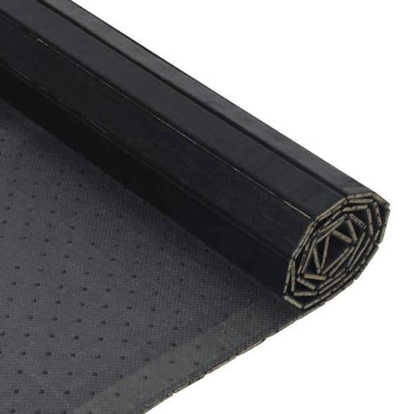 vidaXL Svart rektangulär matta 60x300 cm bambu, vardagsrumsmatta, rektangulär matta, modern matta, sovrumsmatta 376720