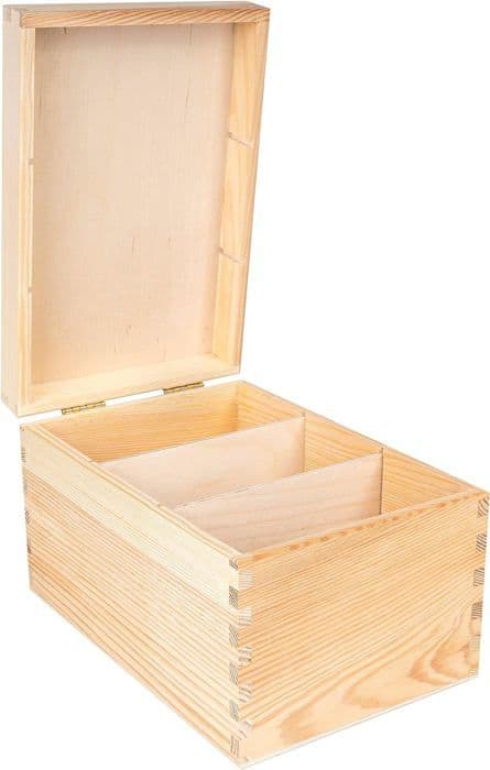 Förvaringslåda - Creative Deco - Omålad - 16 x 24 x 14 cm - Trä - Blandat