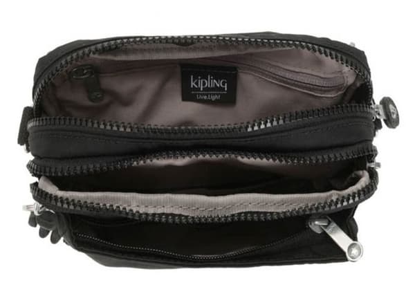 Crossbody axelväska - kipling - Basic Abanu Multi - Svart - 100 % polyamid - 22x15x4,5cm