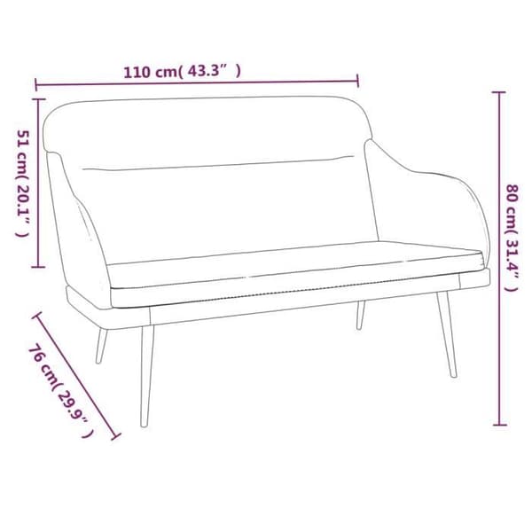 351447 vidaXL Mörkgrå Soffa 110x76x80 cm Sammet