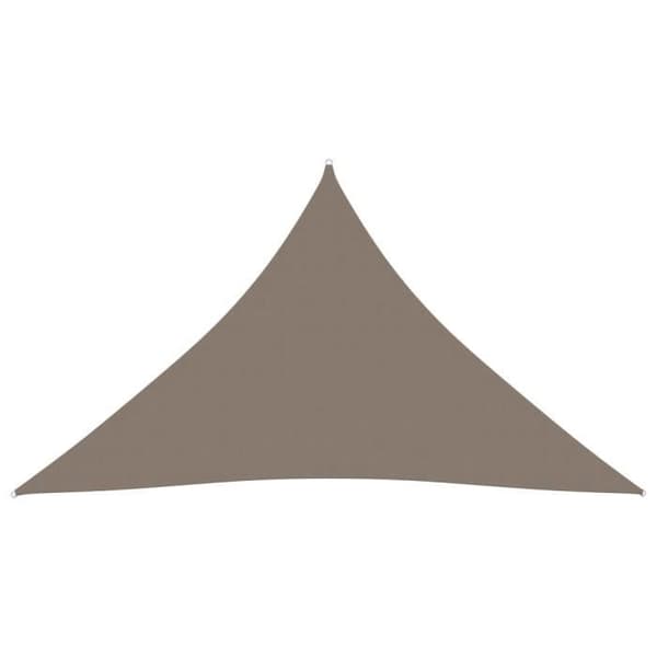 vidaXL Solskyddsduk Tyg Oxford triangulär 3x3x3 m Taupe
