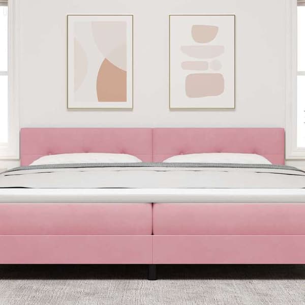vidaXL Sänggavel Rosa 200 cm Sammet 42007201