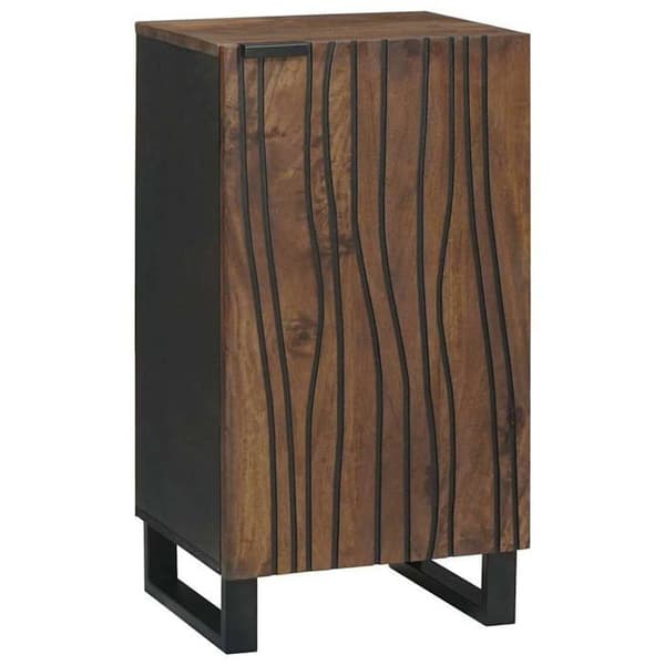 Buffé i mango-trä - vidaXL - 40x33x75 cm - Valnöt - Matt yta - 1 dörr - Montering krävs