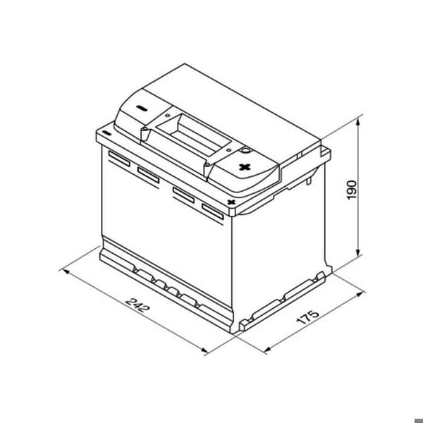BOSCH Bilbatteri S5005 63Ah 610A / + höger