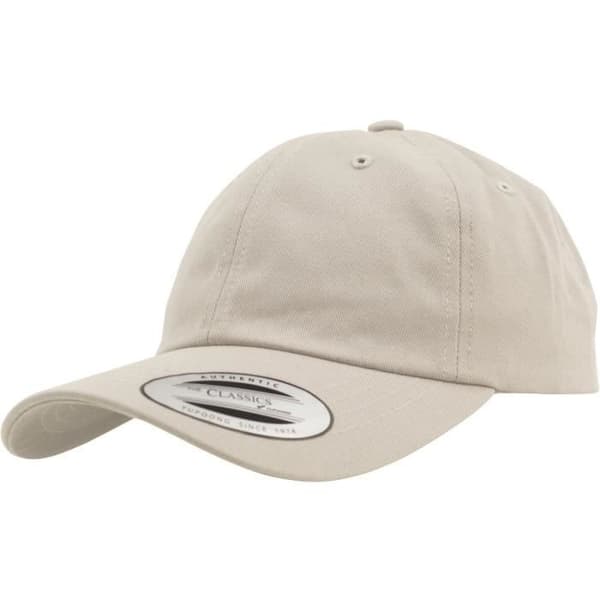 Casquette DAD - Flexfit - LÅG PROFIL - Beige - 100% bomull - One size