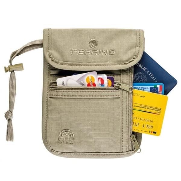 Ferrino Anouk beige dokumentväska 17 x 13 cm – Unisex polyesterficka